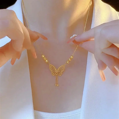 Gold plated Butterfly Necklace for Women