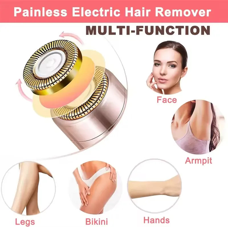 Facial Hair Remover for Women – Painless, Portable & Hypoallergenic Trimmer