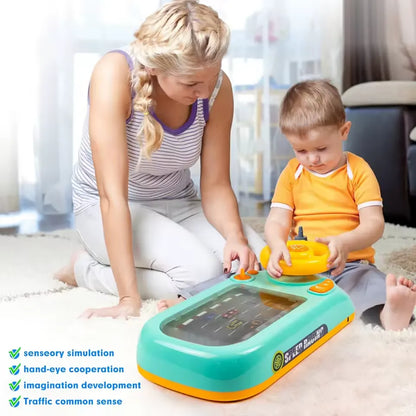Speed Racing Toy Playset for Kids – Interactive Steering Wheel & Cars