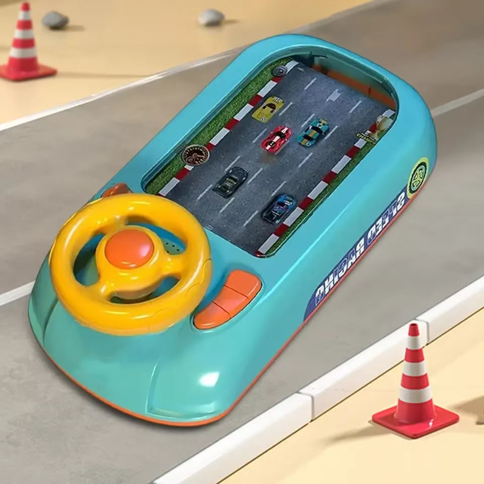 Speed Racing Toy Playset for Kids – Interactive Steering Wheel & Cars
