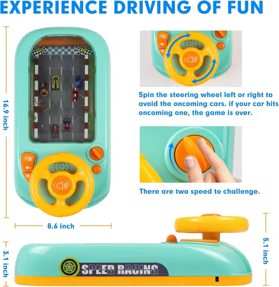 Speed Racing Toy Playset for Kids – Interactive Steering Wheel & Cars