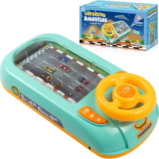 Speed Racing Toy Playset for Kids – Interactive Steering Wheel & Cars