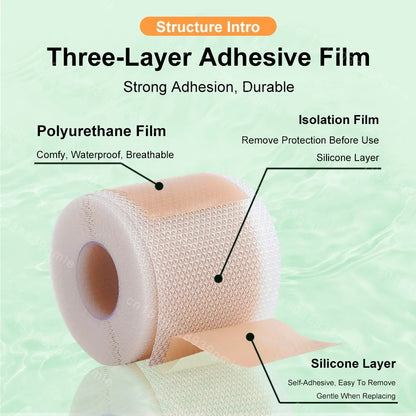 Breathable Adhesive Scar Removing Silicone Tape